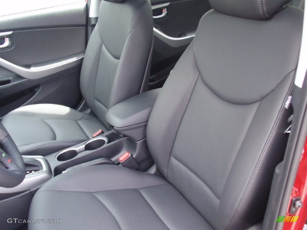 2014 Elantra Limited Sedan - Red / Black photo #26