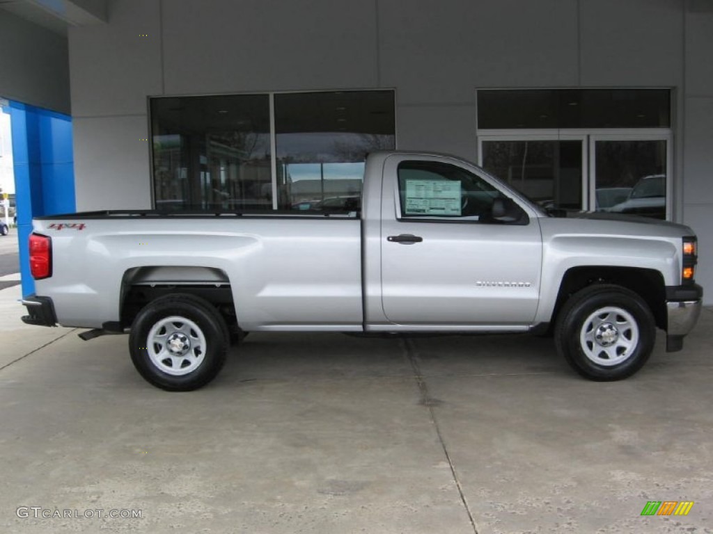 2014 Silverado 1500 WT Regular Cab 4x4 - Silver Ice Metallic / Jet Black/Dark Ash photo #2