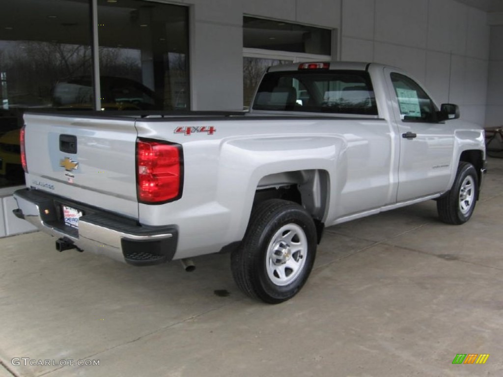 2014 Silverado 1500 WT Regular Cab 4x4 - Silver Ice Metallic / Jet Black/Dark Ash photo #13