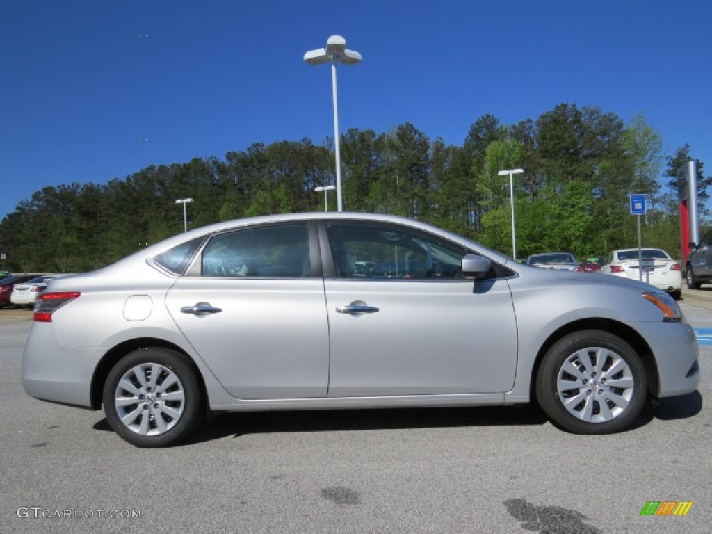 2014 Sentra SV - Brilliant Silver / Charcoal photo #6