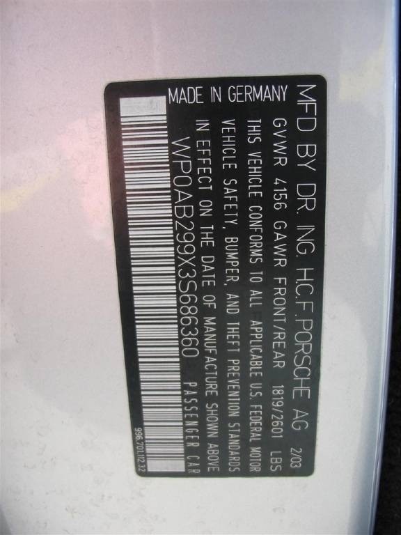 2003 911 Turbo Coupe - Arctic Silver Metallic / Black photo #24