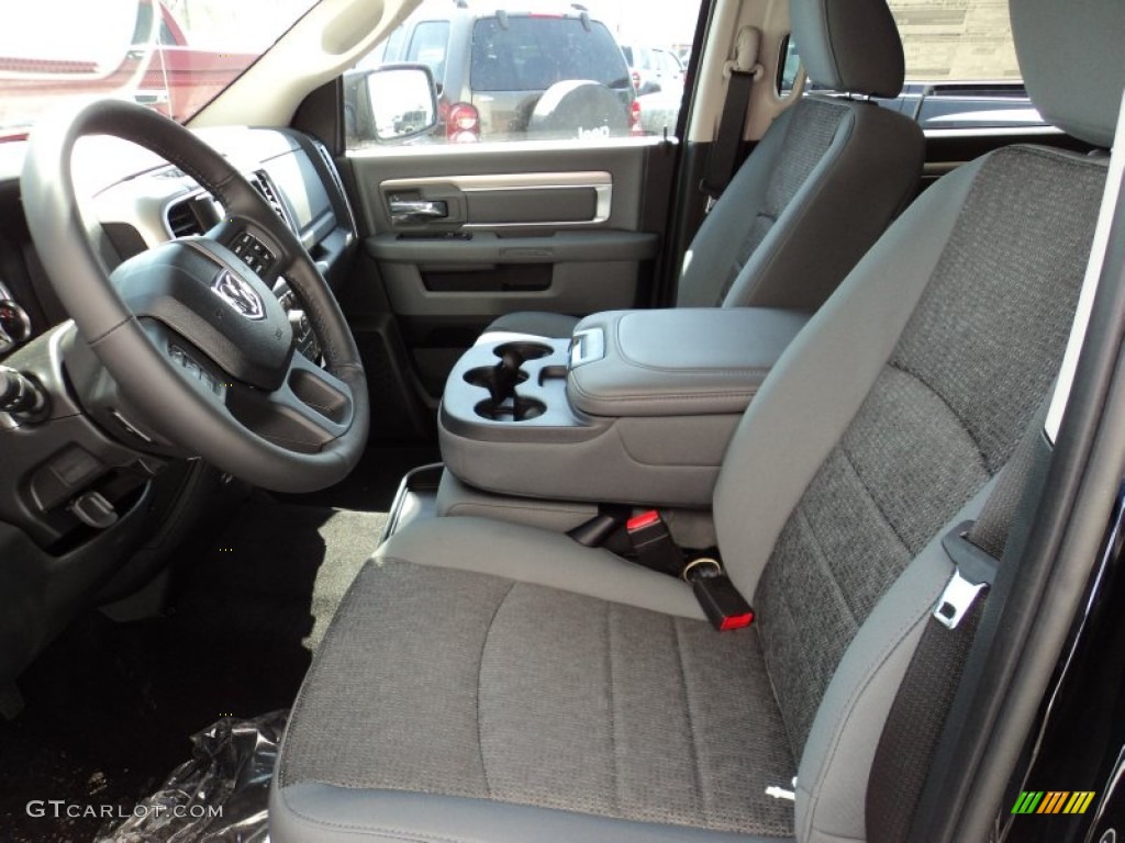 2014 1500 Big Horn Crew Cab 4x4 - Black / Black/Diesel Gray photo #5