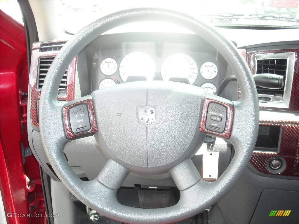 2007 Ram 1500 SLT Quad Cab - Inferno Red Crystal Pearl / Medium Slate Gray photo #37