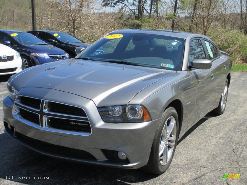 2012 Charger R/T AWD - Tungsten Metallic / Black photo #4
