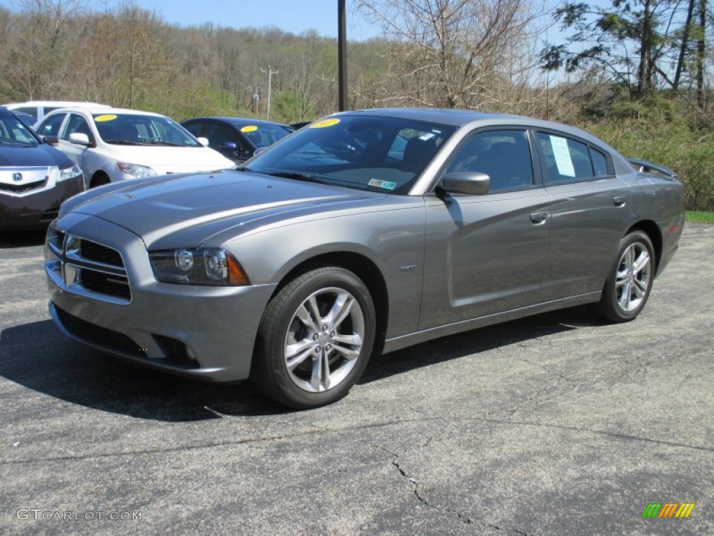 2012 Charger R/T AWD - Tungsten Metallic / Black photo #5