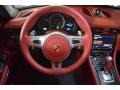 Carrera Red Natural Leather Steering Wheel Photo for 2014 Porsche 911 #92564021