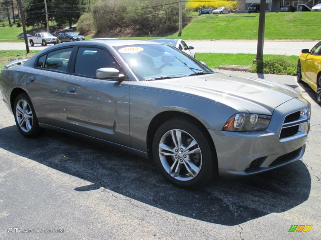 2012 Charger R/T AWD - Tungsten Metallic / Black photo #16