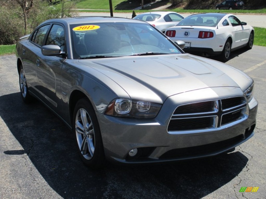 2012 Charger R/T AWD - Tungsten Metallic / Black photo #17