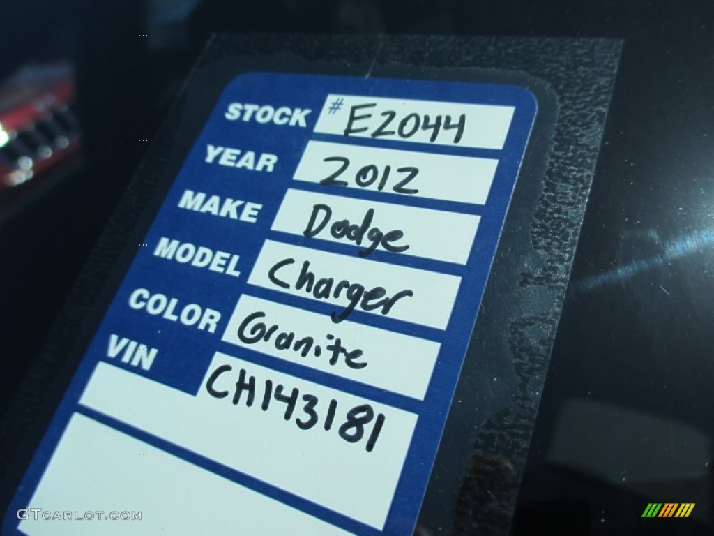 2012 Charger R/T AWD - Tungsten Metallic / Black photo #36