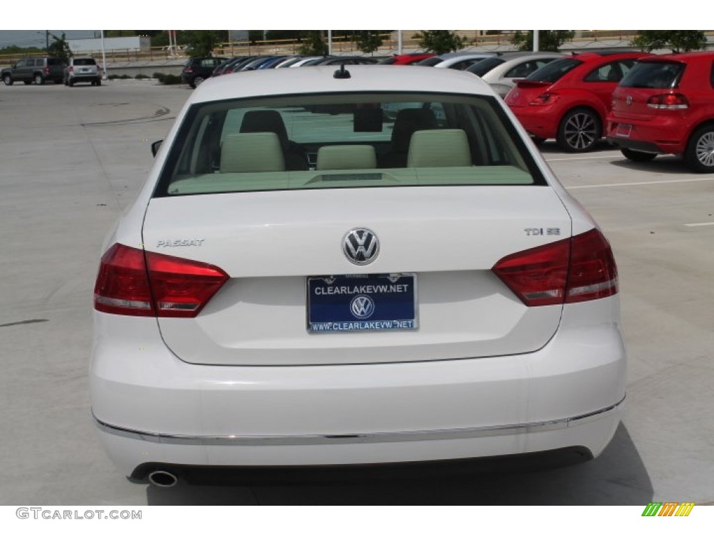 2014 Passat TDI SE - Candy White / Cornsilk Beige photo #7