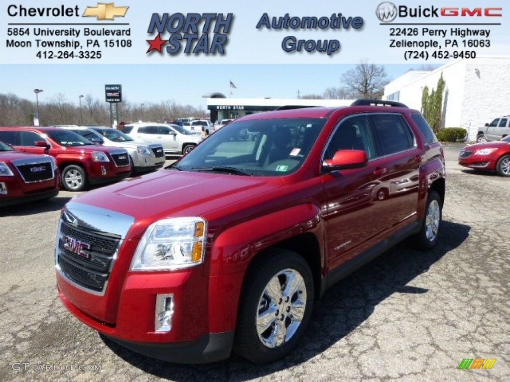 2014 Terrain SLT AWD - Crystal Red Tintcoat / Jet Black photo #1