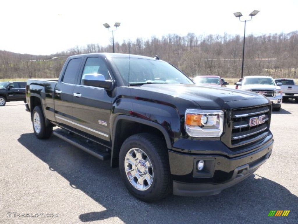 2014 Sierra 1500 SLT Double Cab 4x4 - Onyx Black / Jet Black photo #3