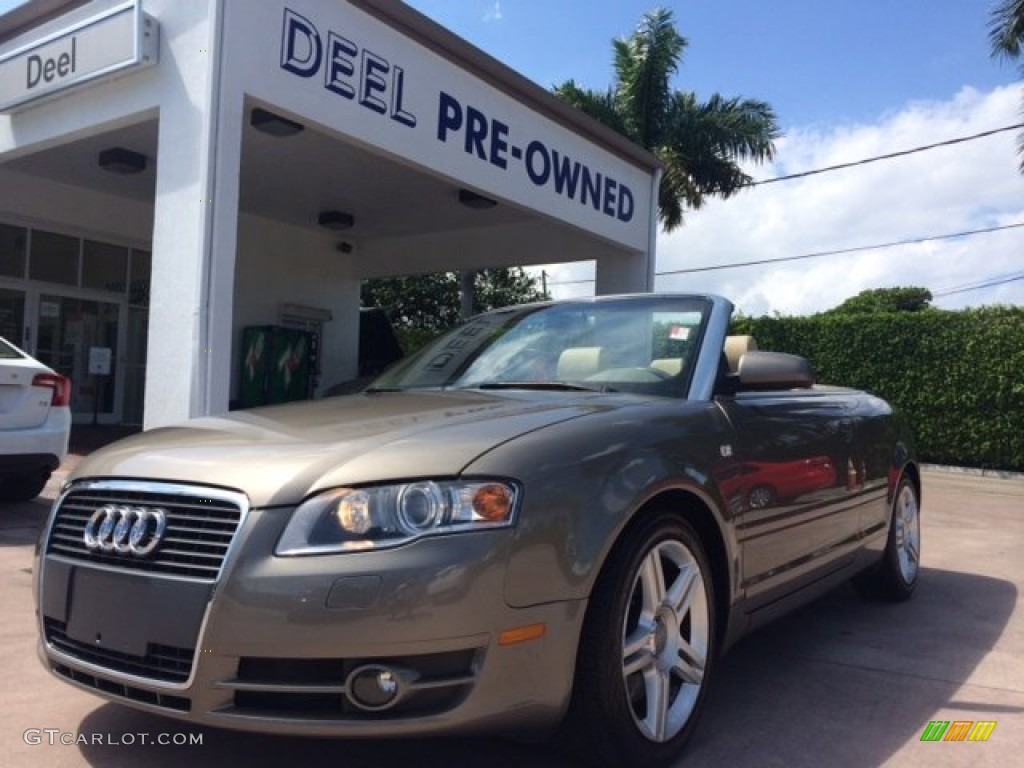 2007 A4 2.0T Cabriolet - Alpaka Beige Metallic / Beige photo #1