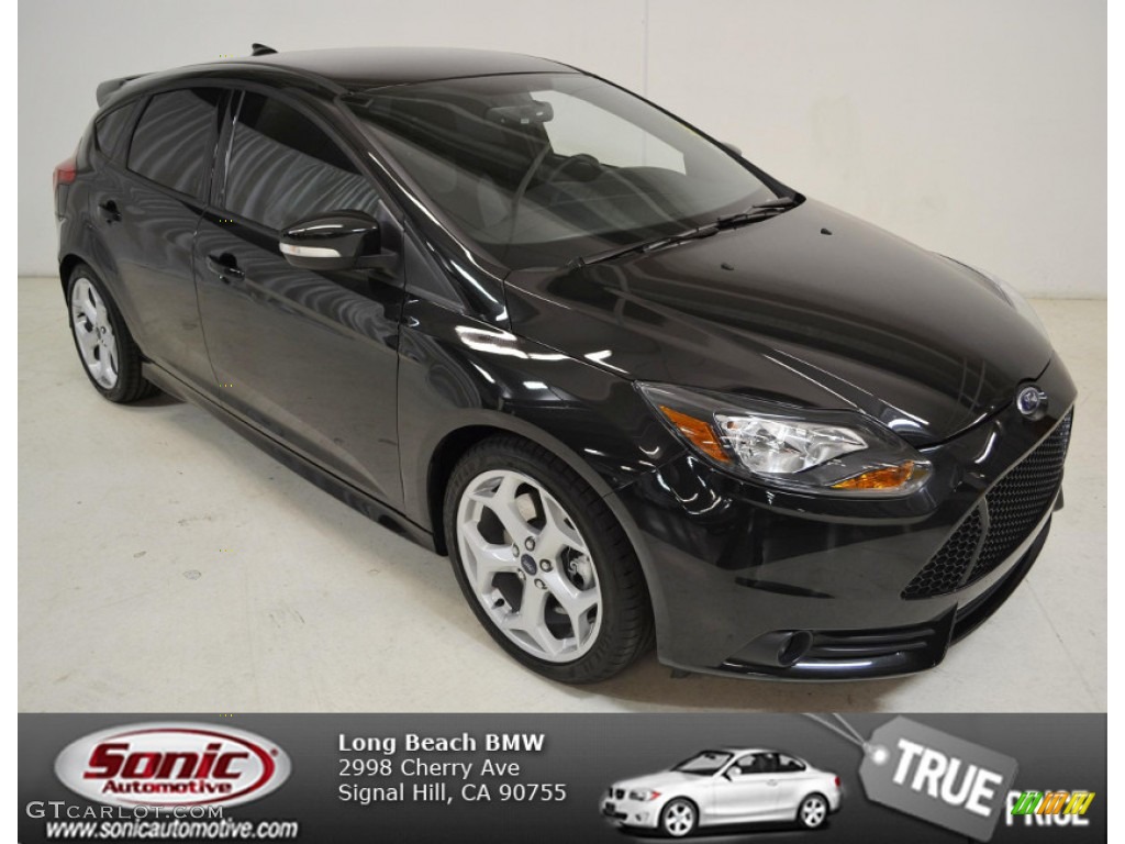 2014 Focus ST Hatchback - Tuxedo Black / ST Charcoal Black photo #1