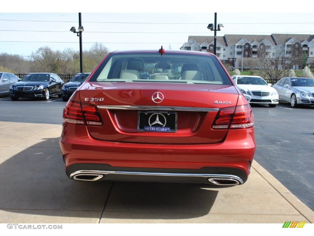 2014 E 350 4Matic Sedan - Hyacinth Red Metallic / Silk Beige/Espresso Brown photo #3