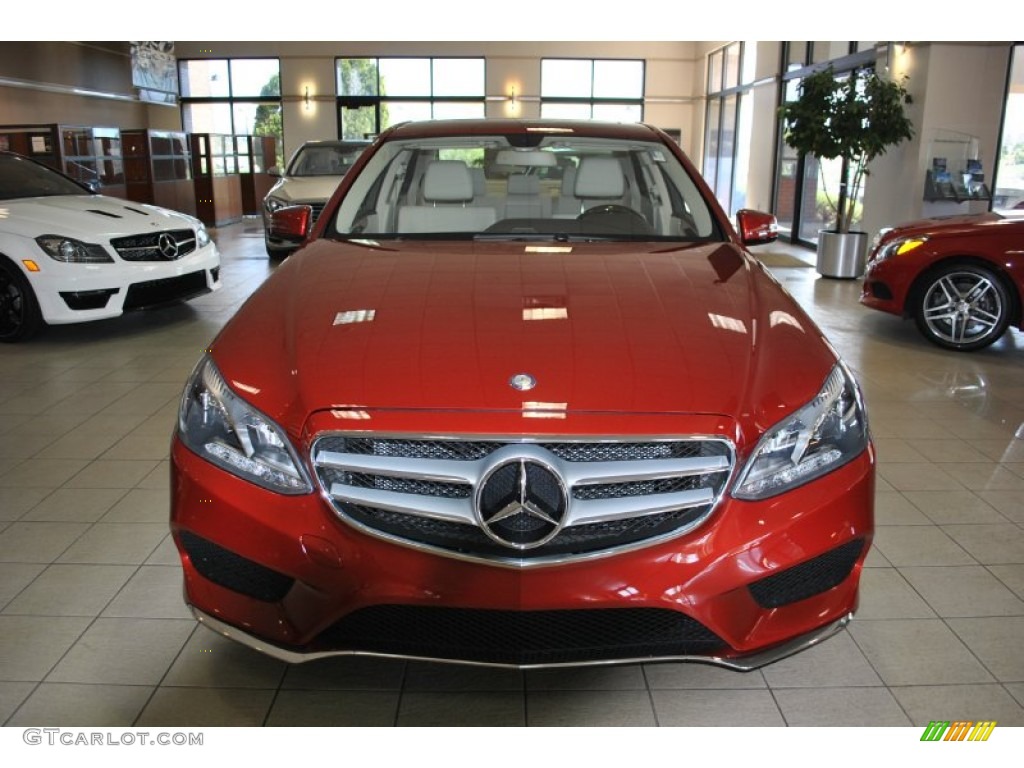 2014 E 350 4Matic Sedan - Hyacinth Red Metallic / Silk Beige/Espresso Brown photo #2