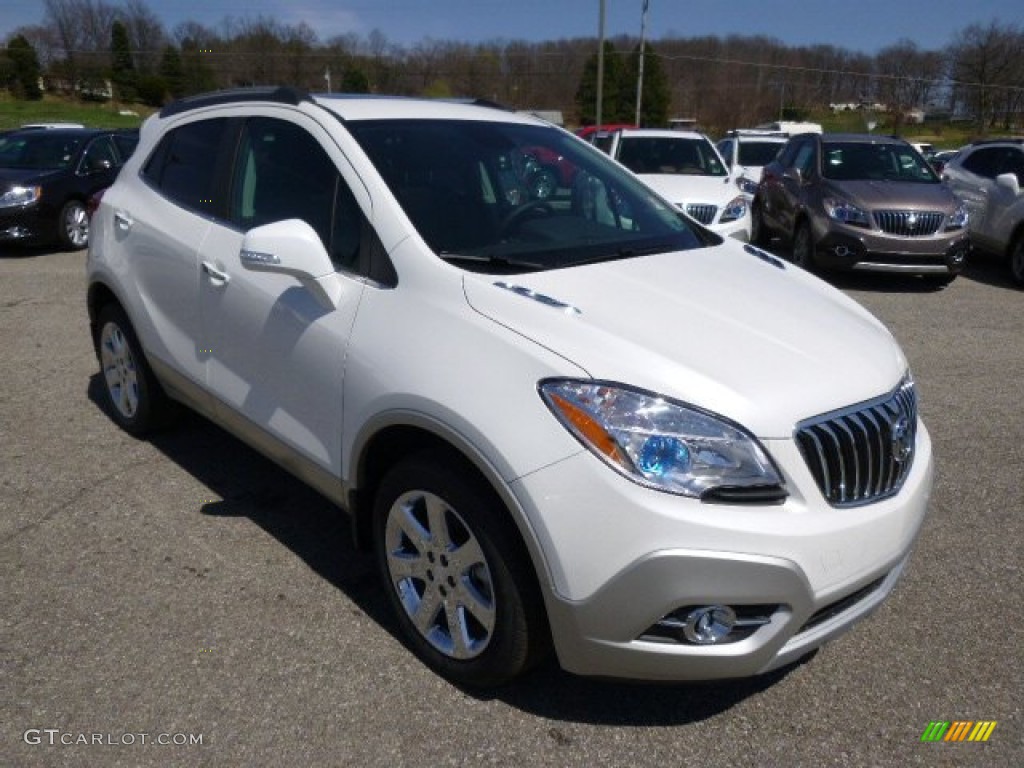 2014 Encore Leather AWD - White Pearl Tricoat / Ebony photo #3