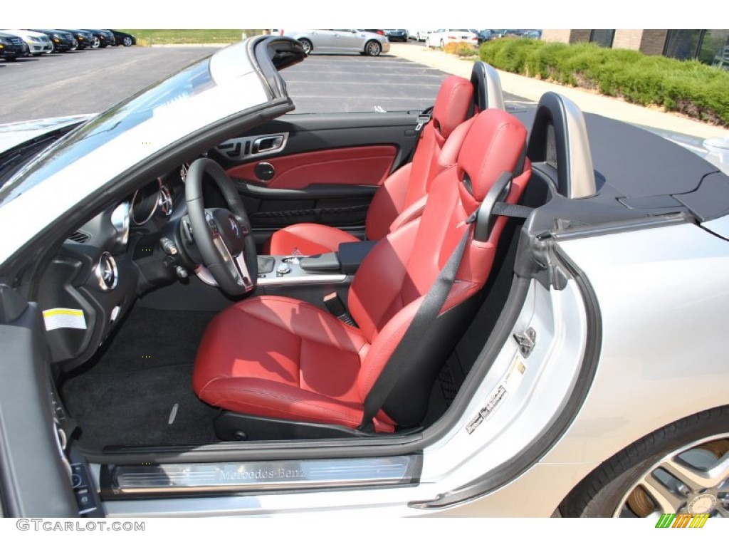 Black Interior 2014 Mercedes-Benz SLK 350 Roadster Photo #92579660