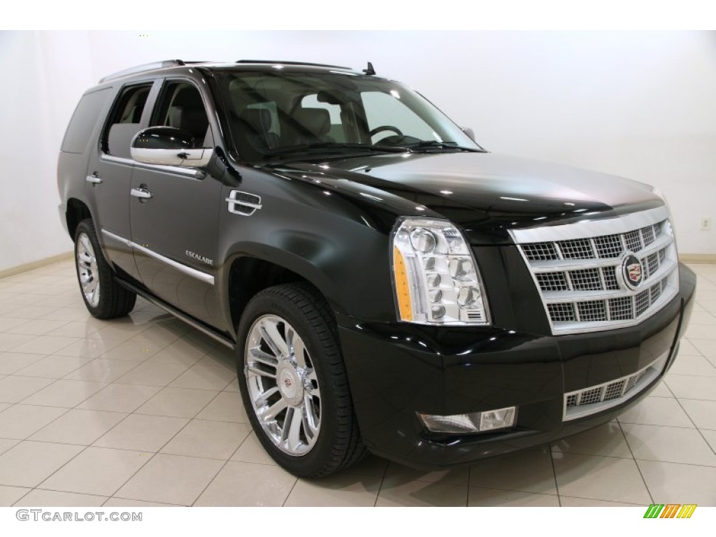 2011 Escalade Platinum AWD - Black Raven / Cocoa/Light Linen Tehama Leather photo #1