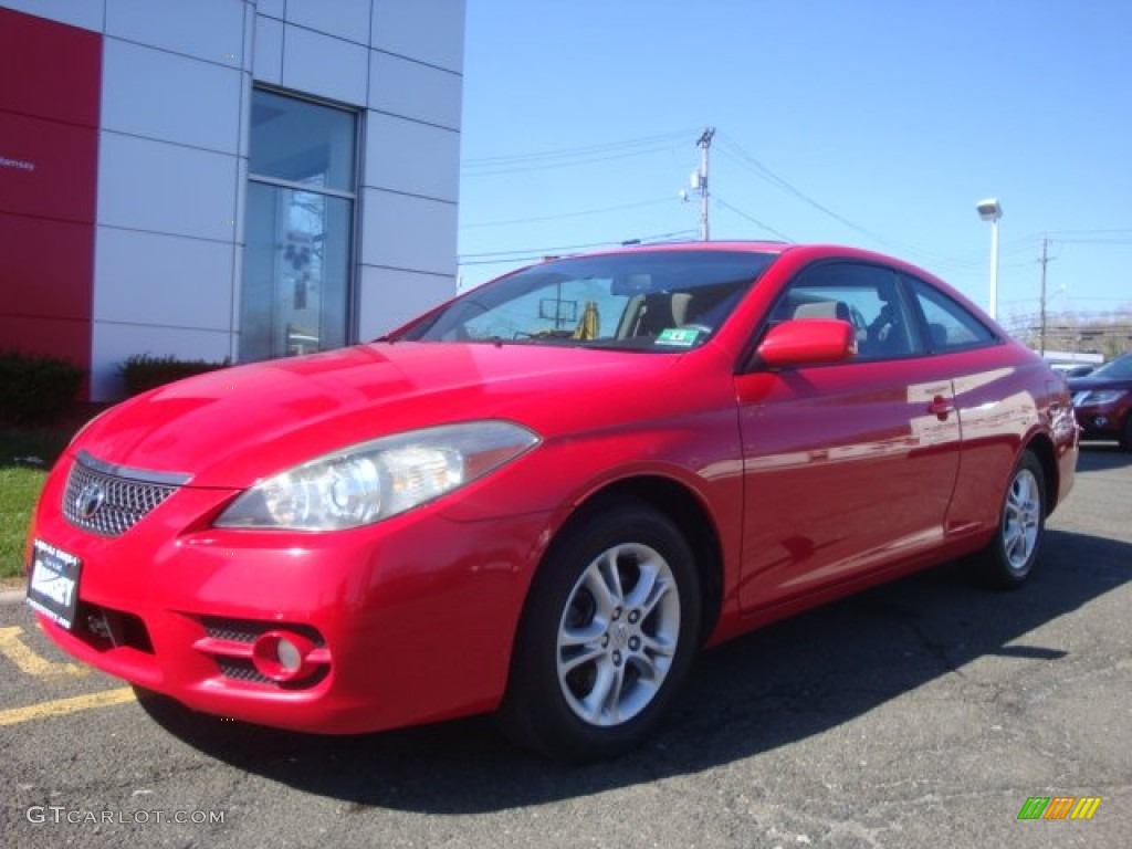 2007 Solara SLE Coupe - Absolutely Red / Ivory photo #1