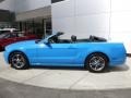 2014 Grabber Blue Ford Mustang V6 Premium Convertible  photo #2