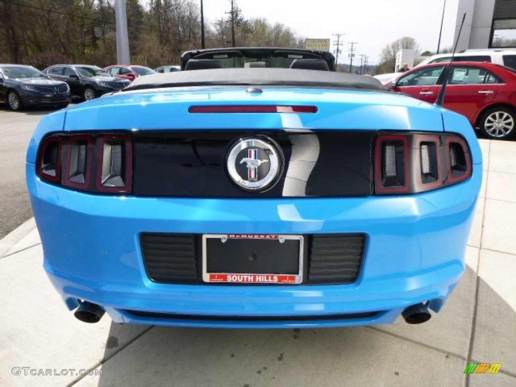2014 Mustang V6 Premium Convertible - Grabber Blue / Charcoal Black photo #4