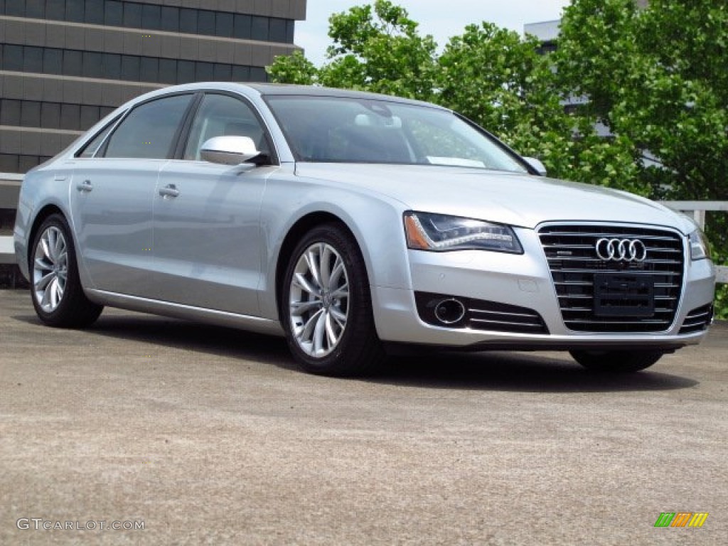 Ice Silver Metallic 2014 Audi A8 L 3.0T quattro Exterior Photo #92582240