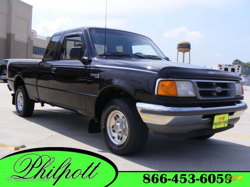 1996 Ranger XLT SuperCab - Black / Gray photo #1