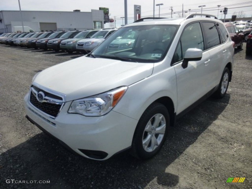 Satin White Pearl 2015 Subaru Forester 2.5i Premium Exterior Photo #92585366