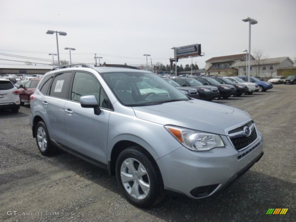 2015 Forester 2.5i Premium - Ice Silver Metallic / Gray photo #1