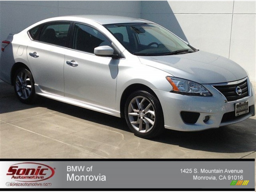 2013 Sentra SR - Brilliant Silver Metallic / Charcoal photo #1