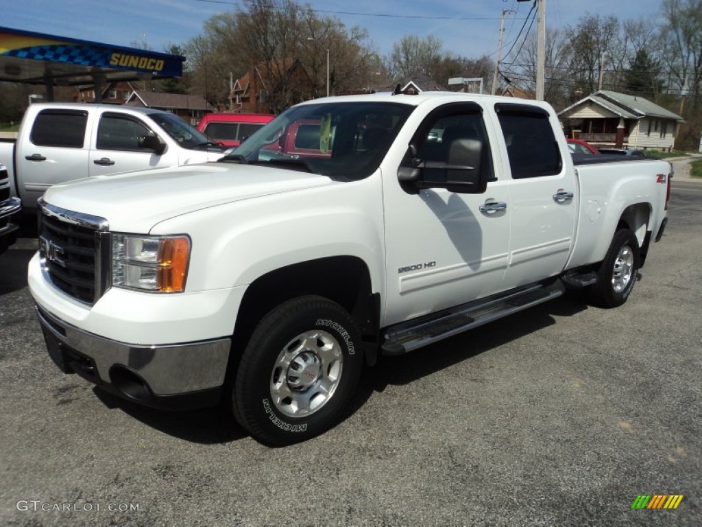 2010 Sierra 2500HD SLE Crew Cab 4x4 - Summit White / Ebony photo #1