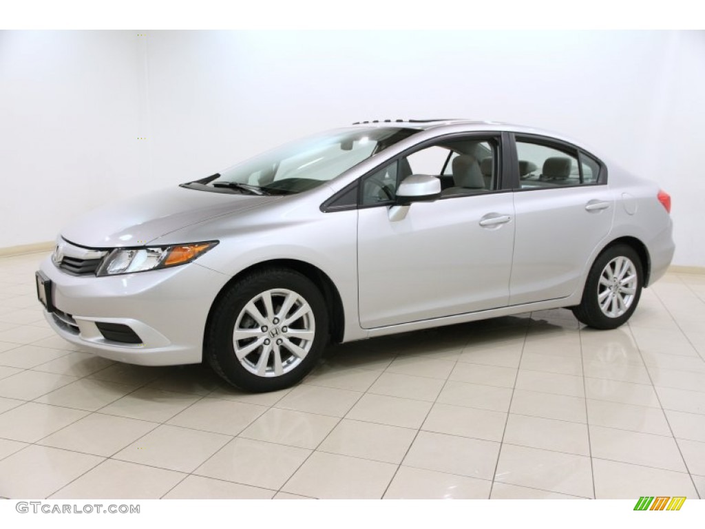 Alabaster Silver Metallic 2012 Honda Civic EX Sedan Exterior Photo #92588662
