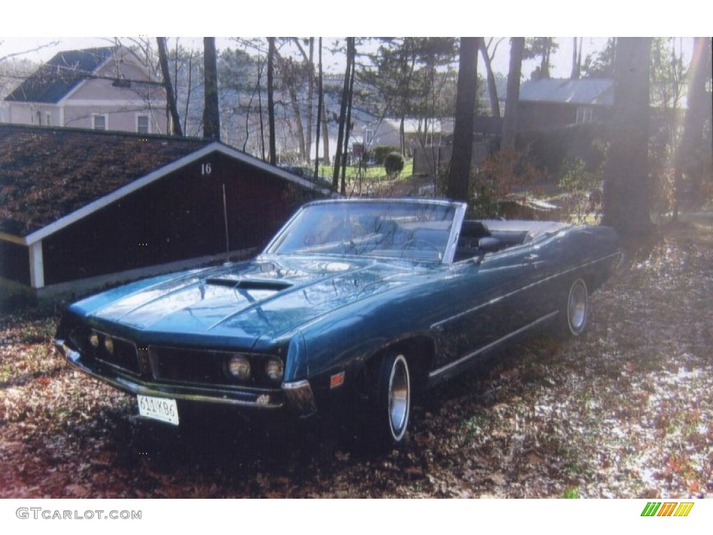Medium Blue Metallic 1971 Ford Torino GT Convertible Exterior Photo #92592008