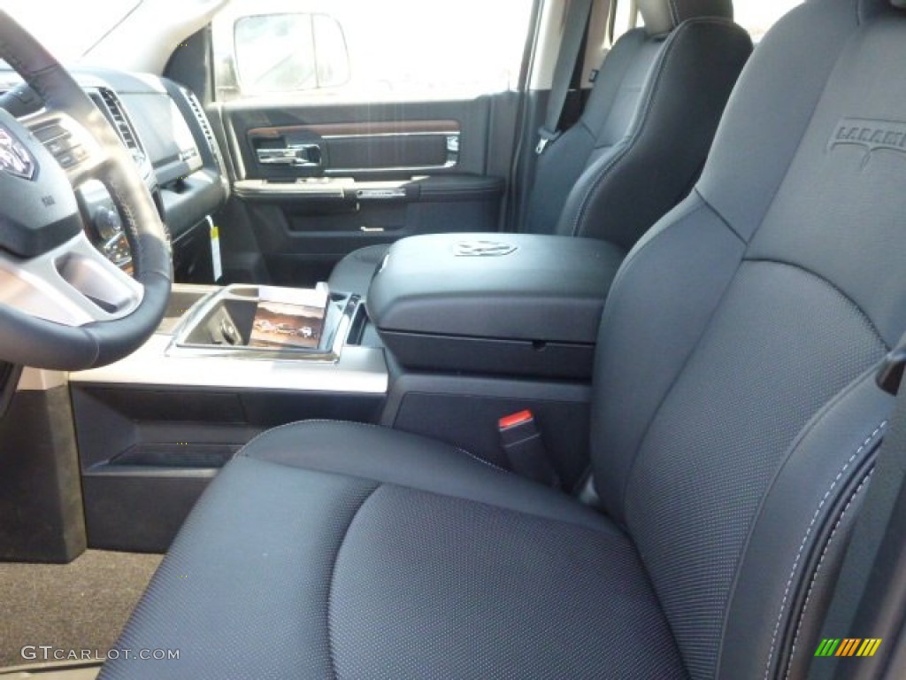 Black Interior 2014 Ram 3500 Laramie Mega Cab 4x4 Photo #92592866
