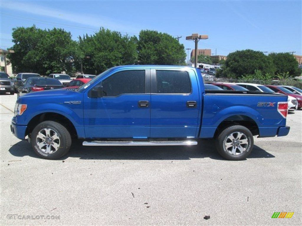 2014 F150 STX SuperCrew - Blue Flame / Steel Grey photo #2