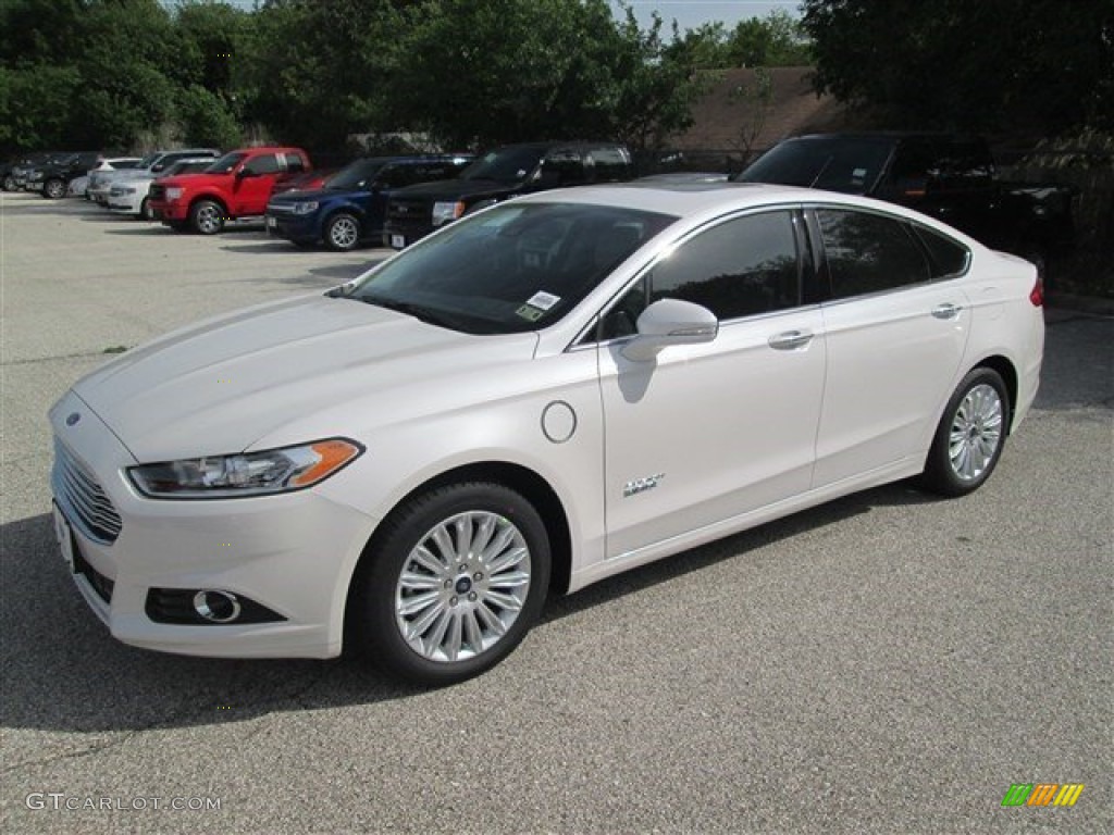 White Platinum 2014 Ford Fusion Energi Titanium Exterior Photo #92597057