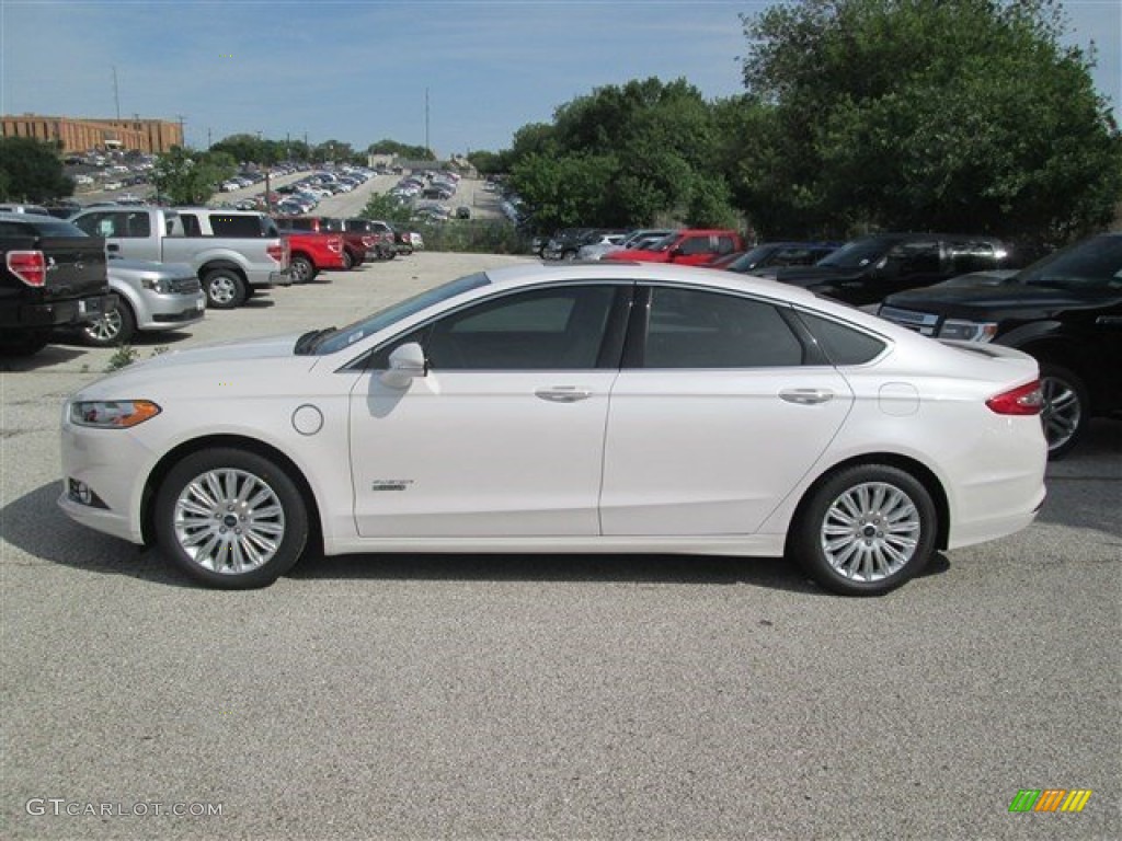 White Platinum 2014 Ford Fusion Energi Titanium Exterior Photo #92597081