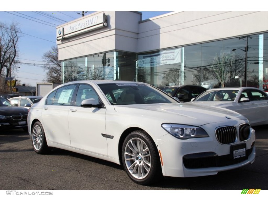 2013 7 Series 750Li xDrive Sedan - Alpine White / Individual Platinum/Black photo #1