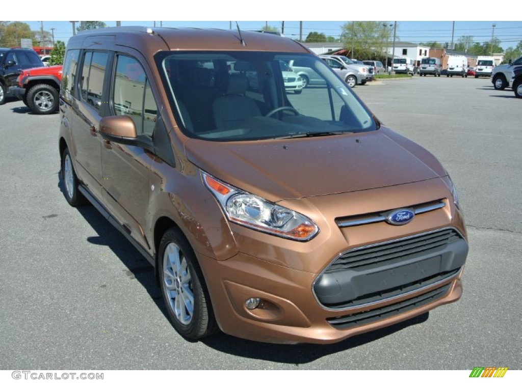 Burnished Glow 2014 Ford Transit Connect Titanium Wagon Exterior Photo #92600117