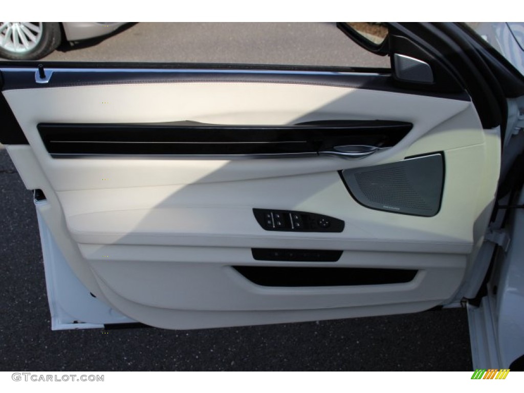 2013 BMW 7 Series 750Li xDrive Sedan Individual Platinum/Black Door Panel Photo #92600123