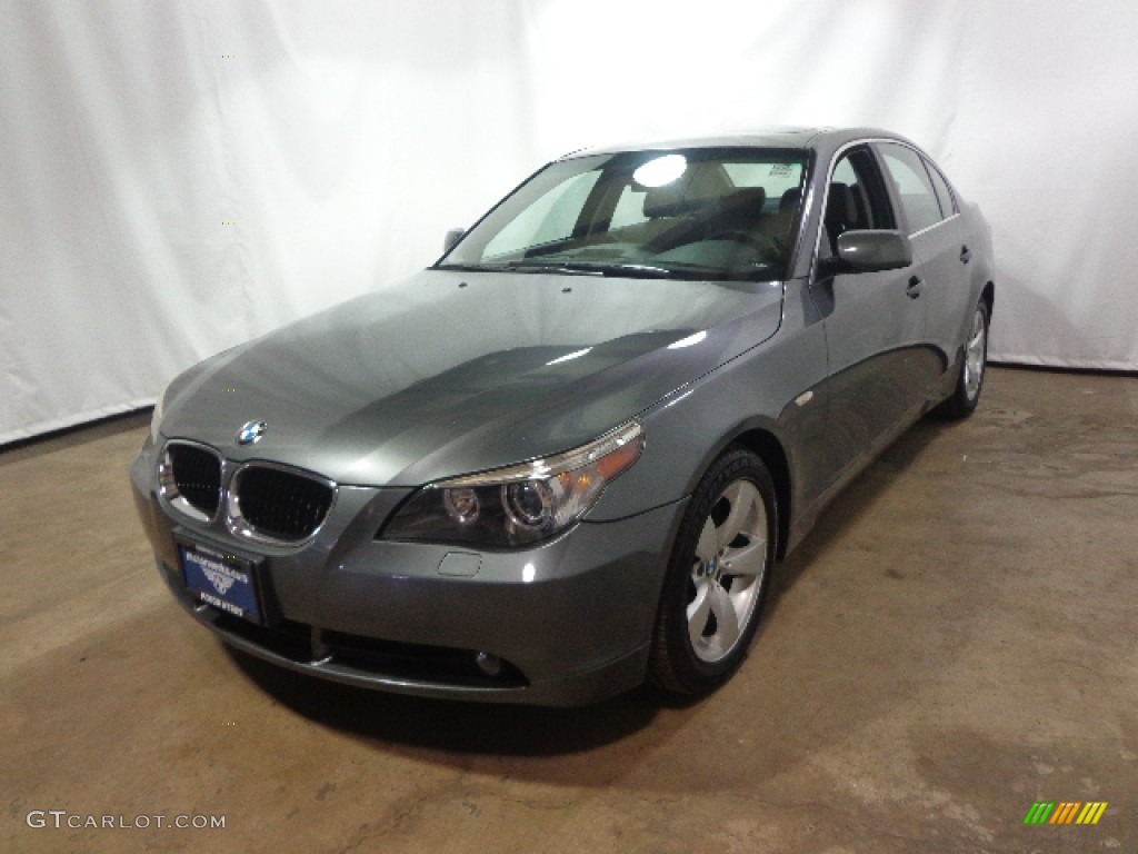 2005 5 Series 530i Sedan - Titanium Grey Metallic / Black photo #3
