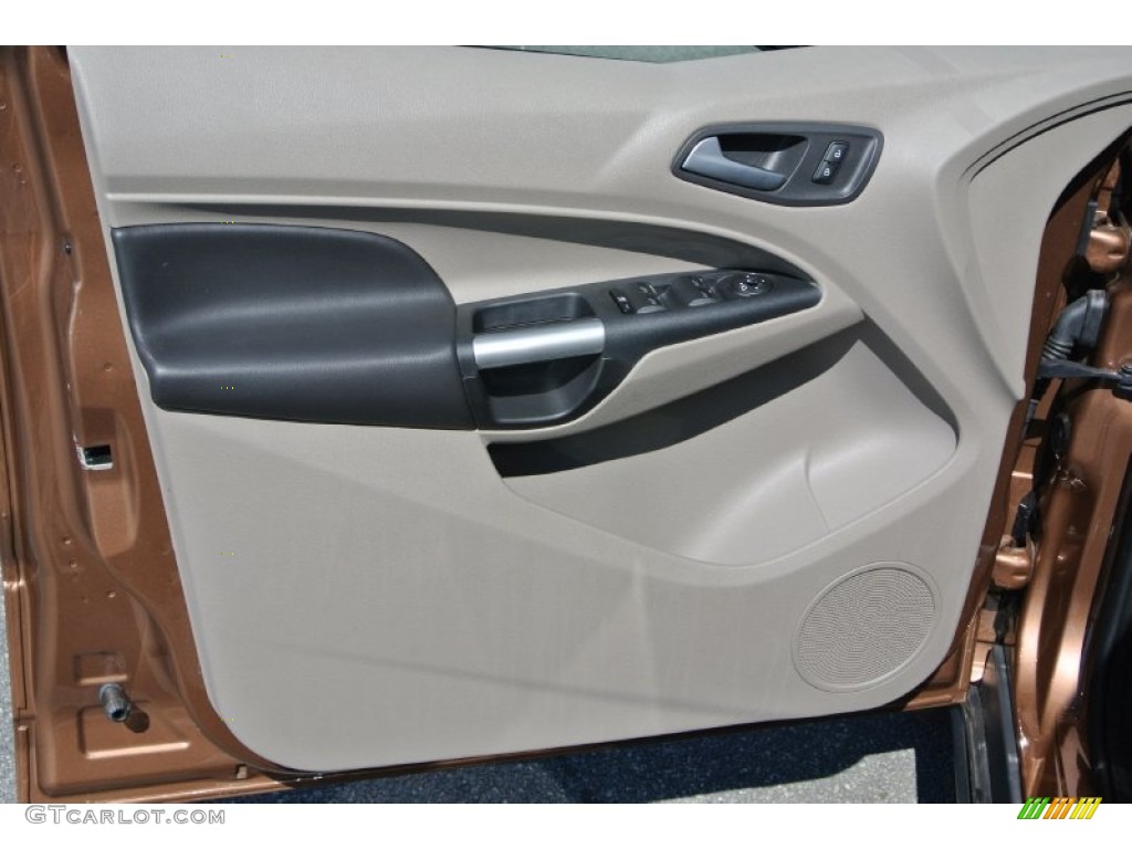 2014 Ford Transit Connect Titanium Wagon Medium Stone Door Panel Photo #92600260