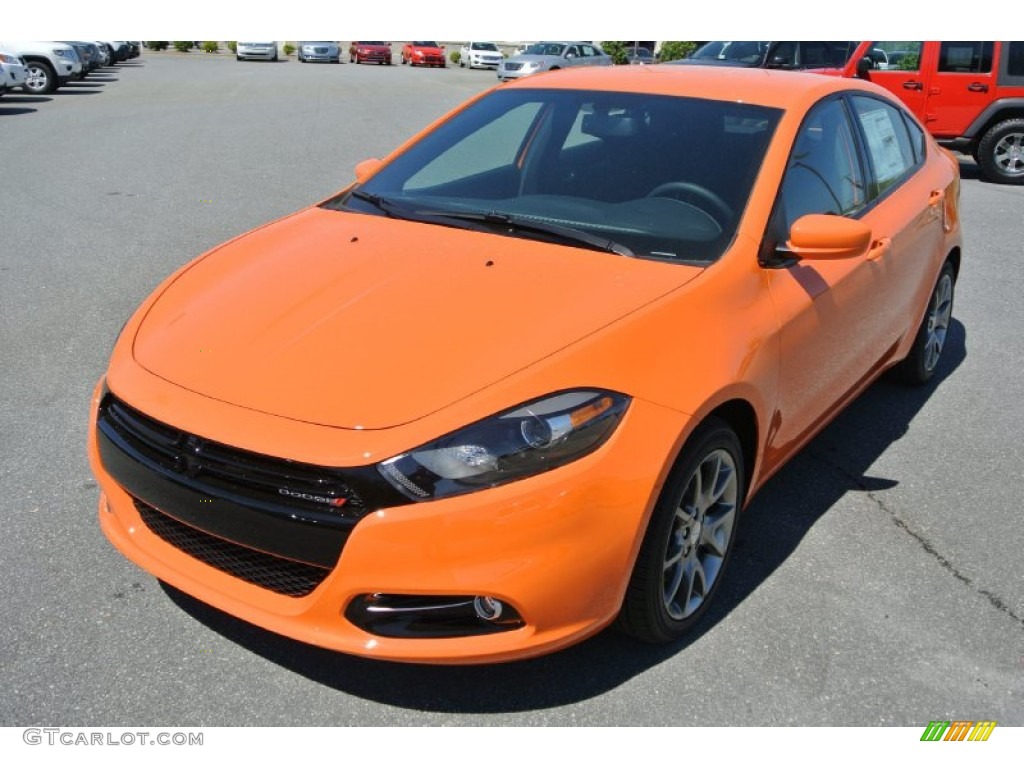 2014 Dart SXT - Header Orange / Black/Light Tungsten photo #1