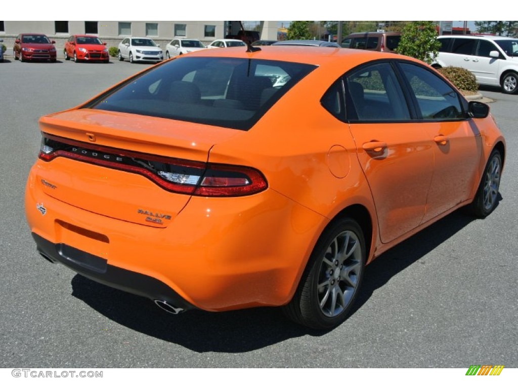 2014 Dart SXT - Header Orange / Black/Light Tungsten photo #5