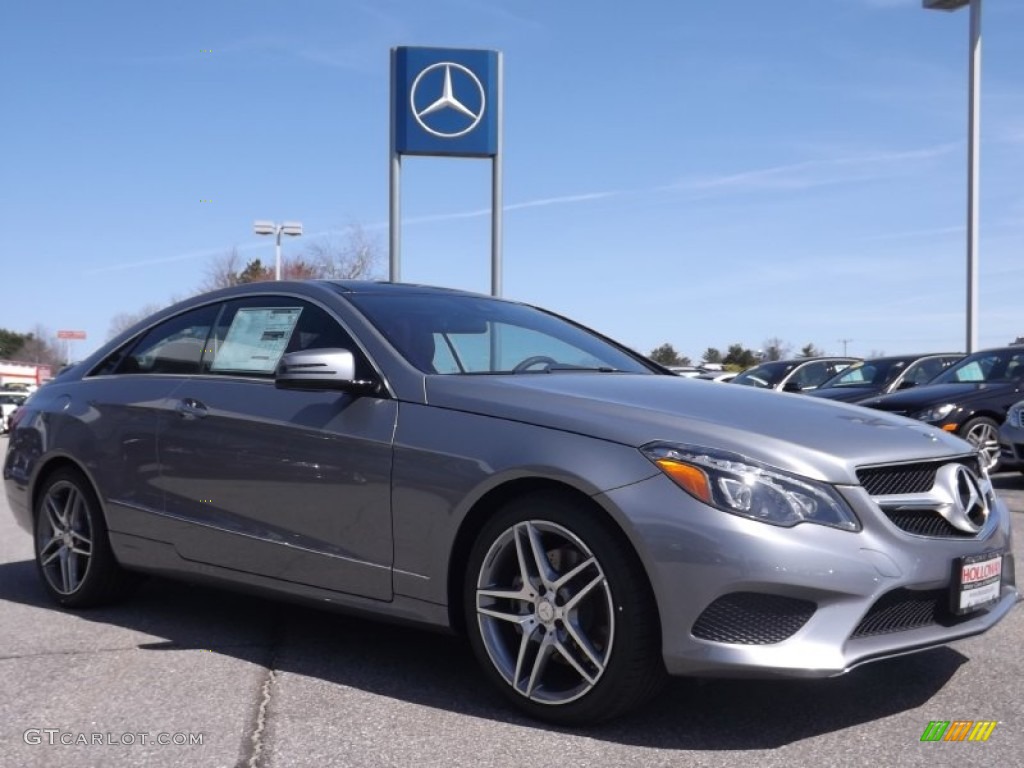 2014 E 350 4Matic Coupe - Paladium Silver Metallic / Red/Black photo #3