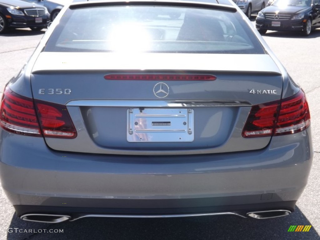 2014 E 350 4Matic Coupe - Paladium Silver Metallic / Red/Black photo #4