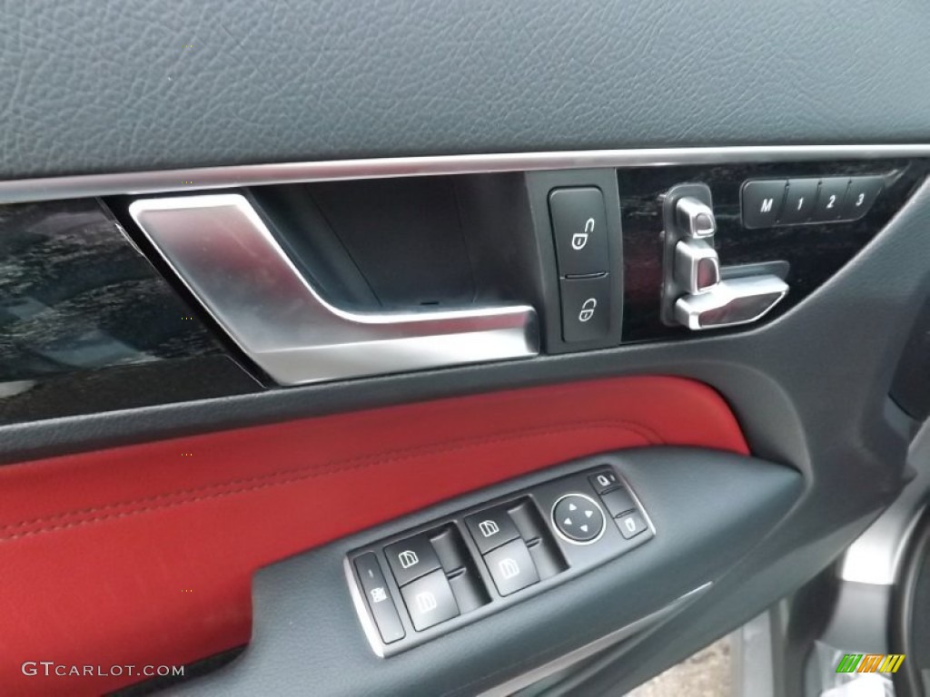 2014 E 350 4Matic Coupe - Paladium Silver Metallic / Red/Black photo #15