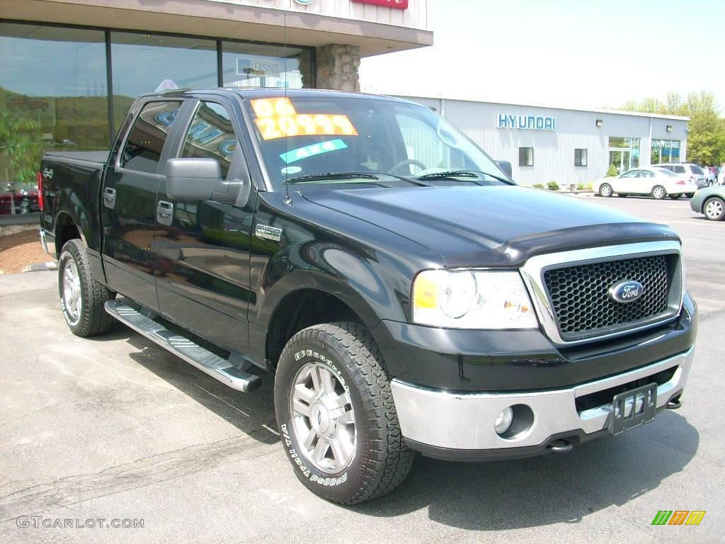 2006 F150 XLT SuperCrew 4x4 - Black / Medium/Dark Flint photo #3