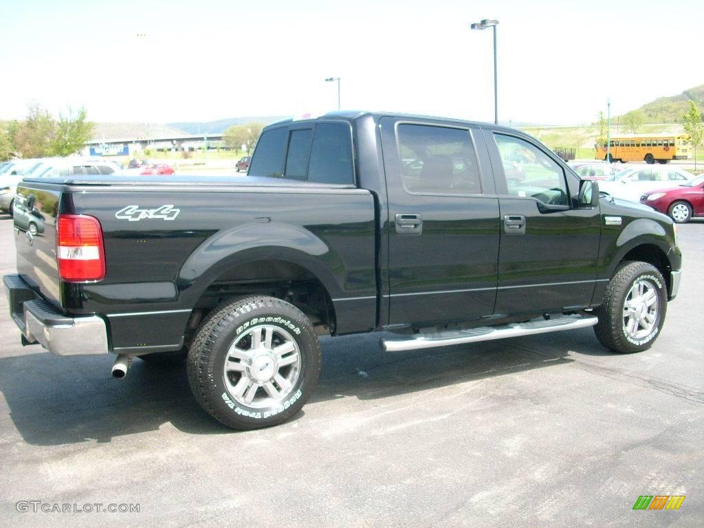 2006 F150 XLT SuperCrew 4x4 - Black / Medium/Dark Flint photo #6